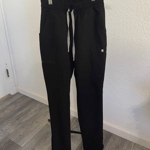 FIGS WOMEN YOLA Scrub Pants XXS Black HIGH WAISTED